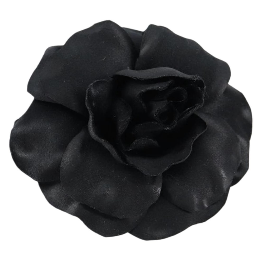 CHANEL Black Camelia Brooch Metal Auth BA7556 France: CHANEL Black Camelia Brooch Metal Auth BA7556 France This exquisite CHANEL Camelia Brooch is crafted from high-quality metal and features a striking black color. Originating from France, this brooch s