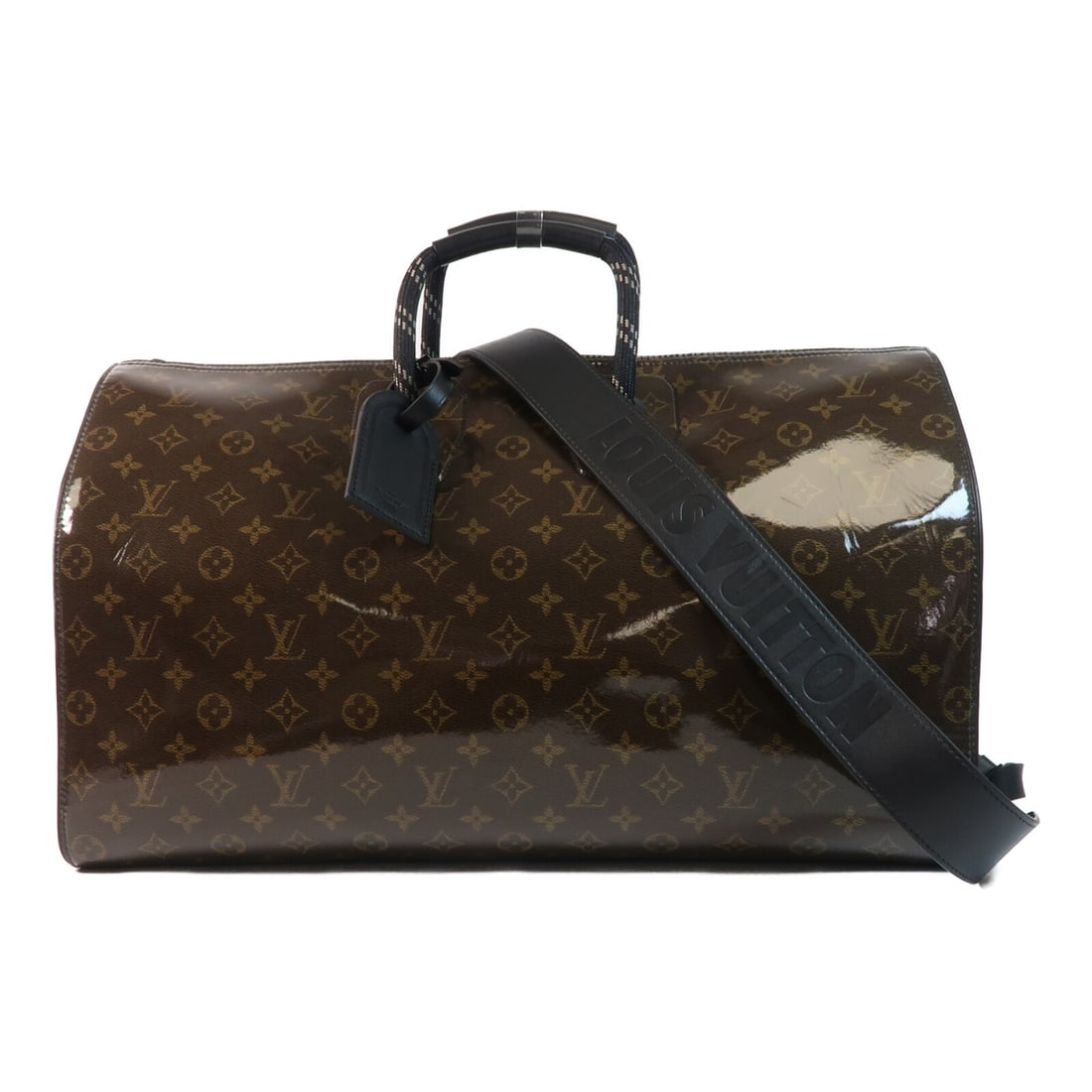 LOUIS VUITTON Keepall 50 Monogram Boston Bag M43899 Brown: LOUIS VUITTON Keepall 50 Monogram Boston Bag M43899 Brown Discover the timeless elegance of the LOUIS VUITTON Keepall 50 Boston bag, crafted from high-quality PVC coated canvas in a classic brown fini