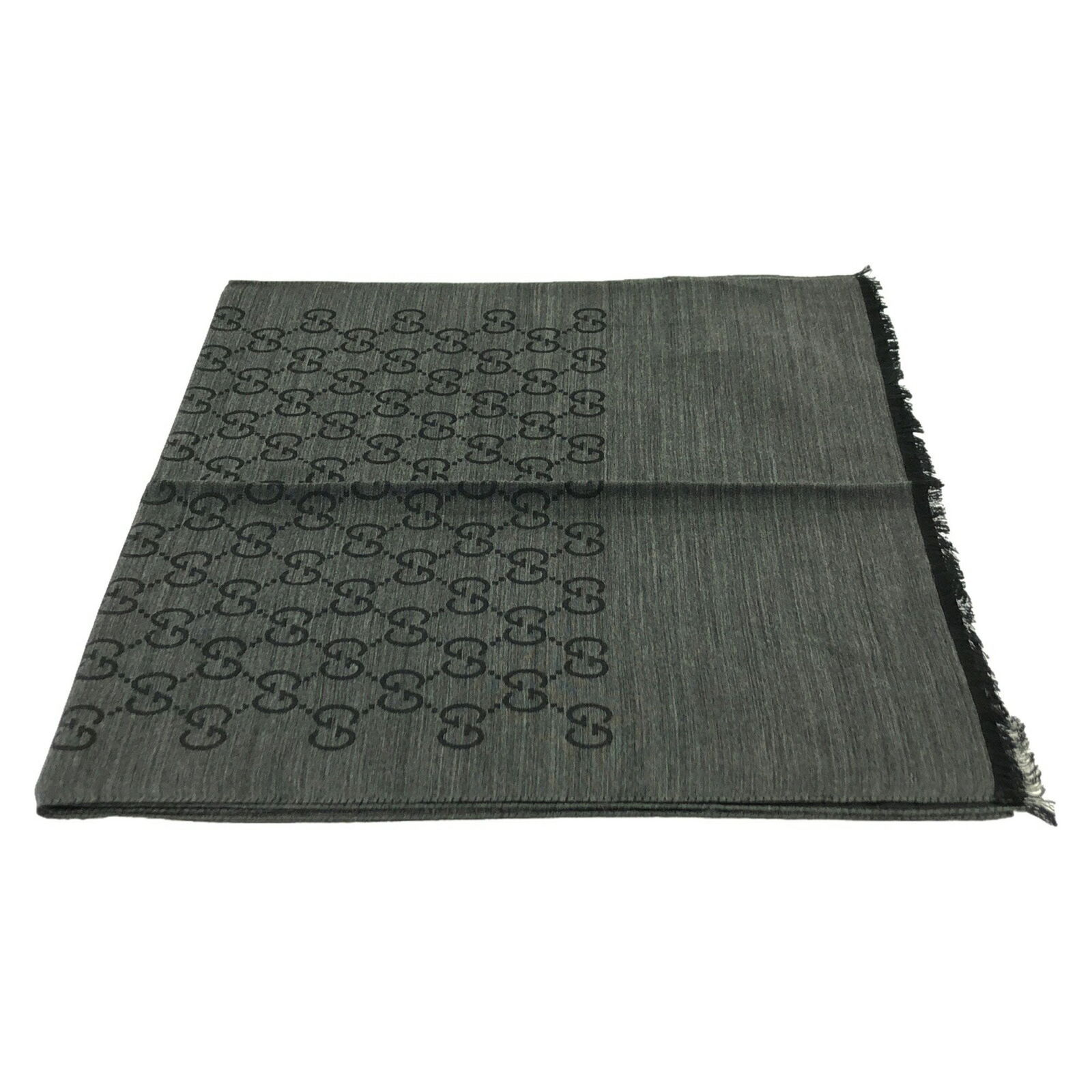 Grey wool scarf for women from Gucci Italy 47 cm by 180 cm (1 of 7)