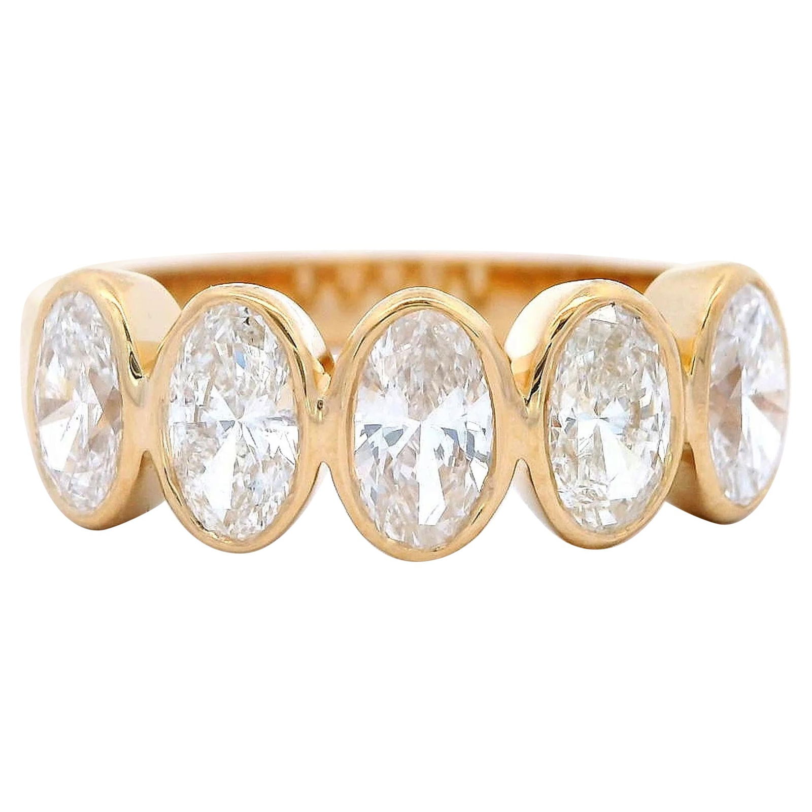 1.25ct Oval Diamond Eternity Band 18k Yellow Gold (1 of 4)