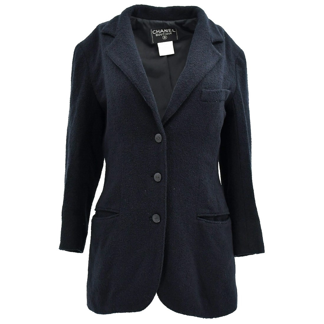 Chanel Vintage Black Single Breasted Jacket 98P Size 38 (1 of 10)