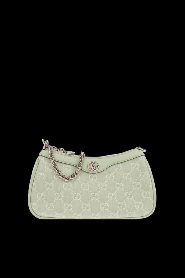Green Canvas Gucci Ophidia Shoulder Bag Made in Italy: Green Canvas Gucci Ophidia Shoulder Bag Made in Italy This Gucci Ophidia bag is crafted from green canvas and offers a perfect, un-used condition. Designed for women, it features a classic silhouette