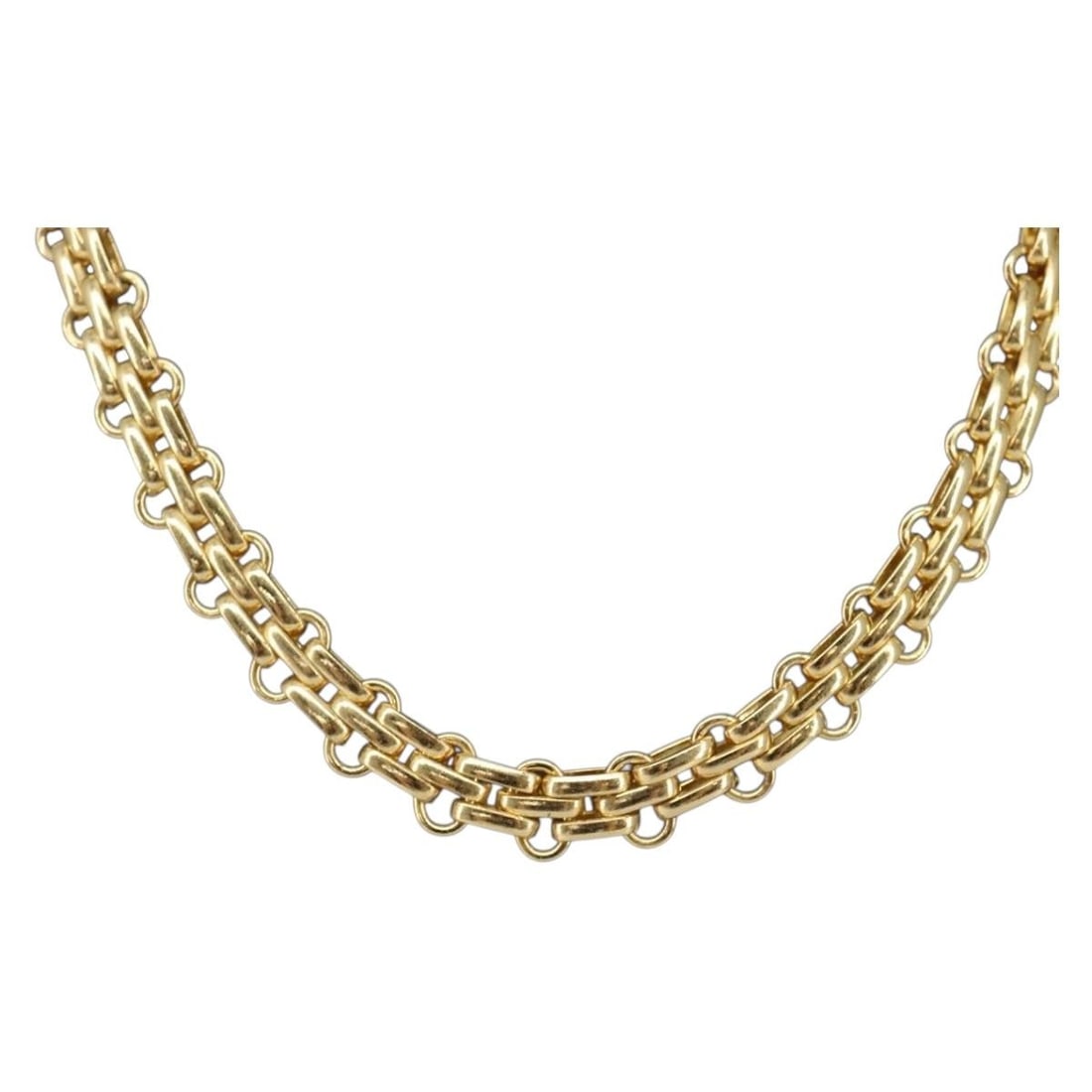 Christian Dior Gold Metal Necklace Auth am9662 46cm (1 of 11)