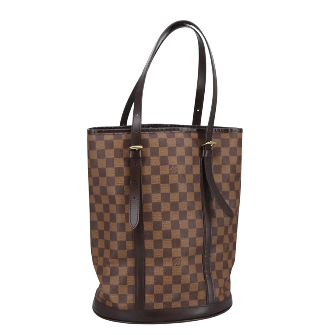 LOUIS VUITTON Damier Ebene Bucket GM Shoulder Bag N42236 Made in France: LOUIS VUITTON Damier Ebene Bucket GM Shoulder Bag N42236 Made in France This LOUIS VUITTON Damier Ebene Bucket GM Shoulder Bag is a stylish and functional accessory, crafted from durable Damier Ebene