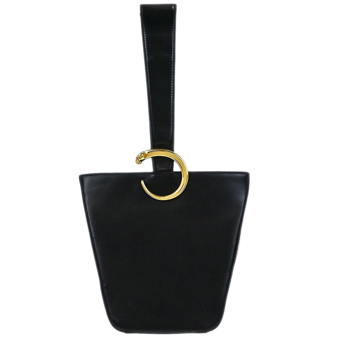 Cartier Panthere Small Black Leather Top Handle Bag (1 of 11)