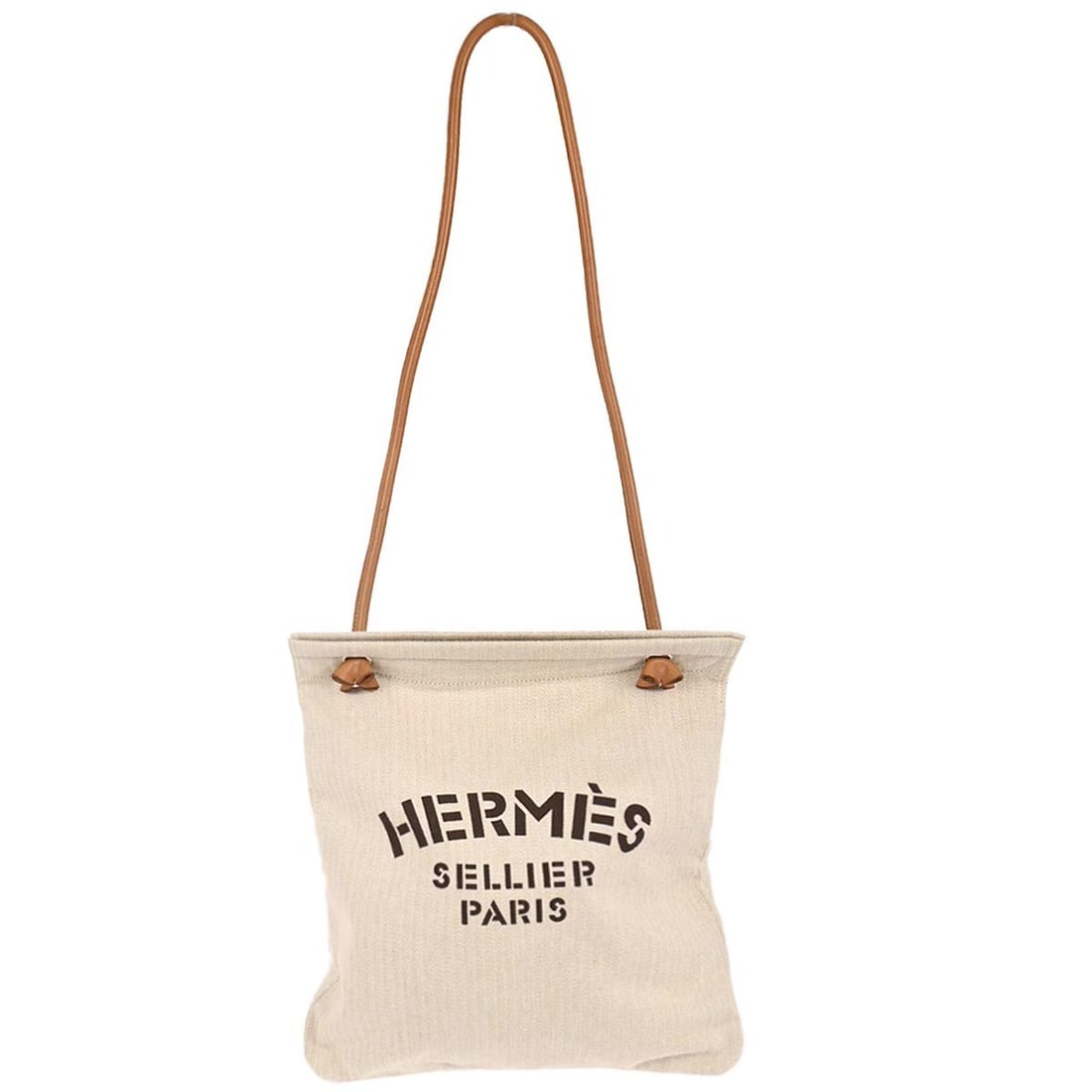 Hermes Aline MM Toile Chevrons Beige Shoulder Bag with Gold Hardware: Hermes Aline MM Toile Chevrons Beige Shoulder Bag with Gold Hardware This vintage Hermes Aline MM shoulder bag features a beige Toile Chevrons exterior with brown leather shoulder straps and gold-tone