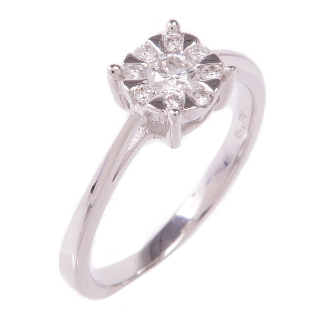 Diamond Ring in 18K White Gold Size US#6 by JEWELRY (1 of 7)