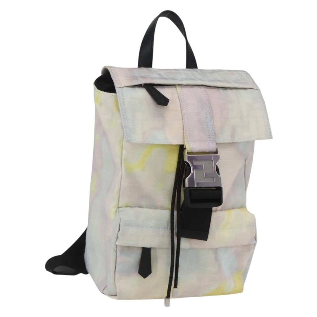 White Nylon Zucca Canvas Shoulder Bag by Fendi Italy Silver Accents: White Nylon Zucca Canvas Shoulder Bag by Fendi Italy Silver Accents This FENDI Zucca shoulder bag is crafted from durable white nylon and Zucca canvas with silver accents. Designed in Italy, it featur