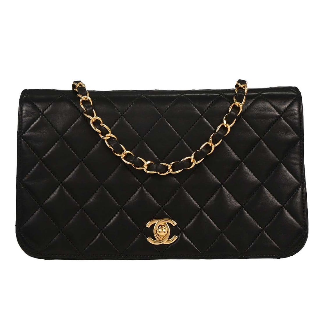 Chanel Black Lambskin Quilted Turnlock Small Shoulder Bag (1 of 10)