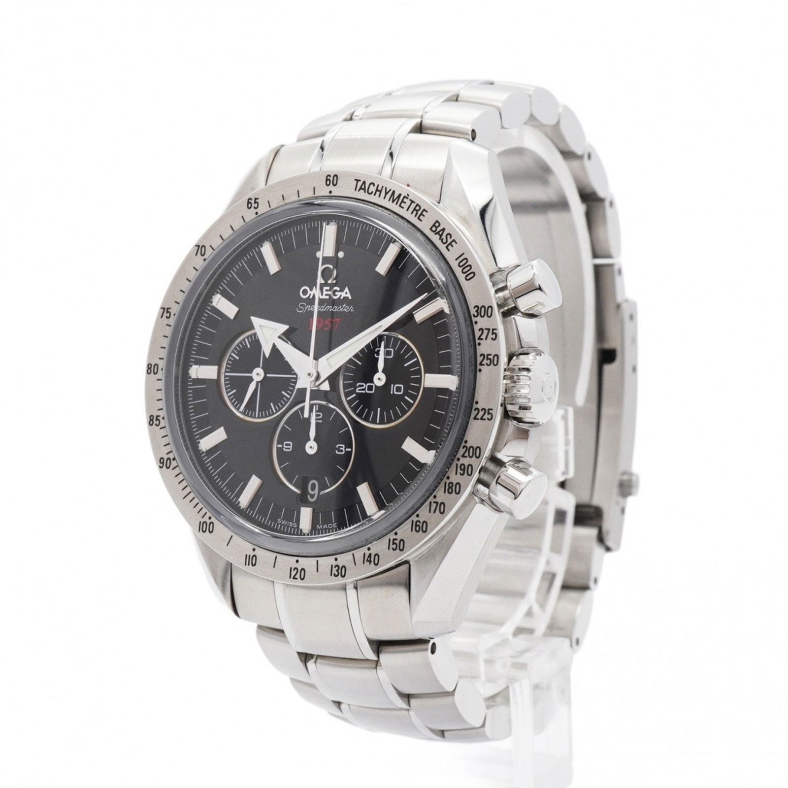 Steel Men's Omega Speedmaster Watch Black Dial 42mm Swiss (1 of 1)