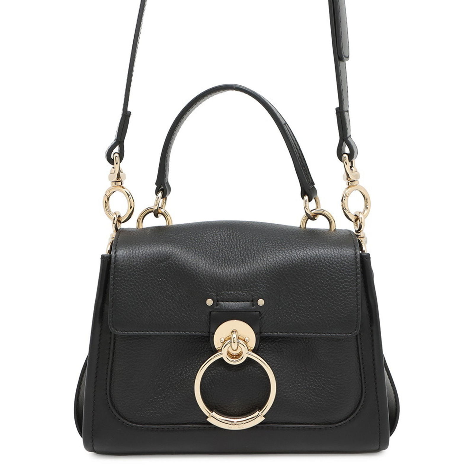 Chloe Tess Day Black Leather Shoulder Bag 16cm x 23cm x 10cm (1 of 1)