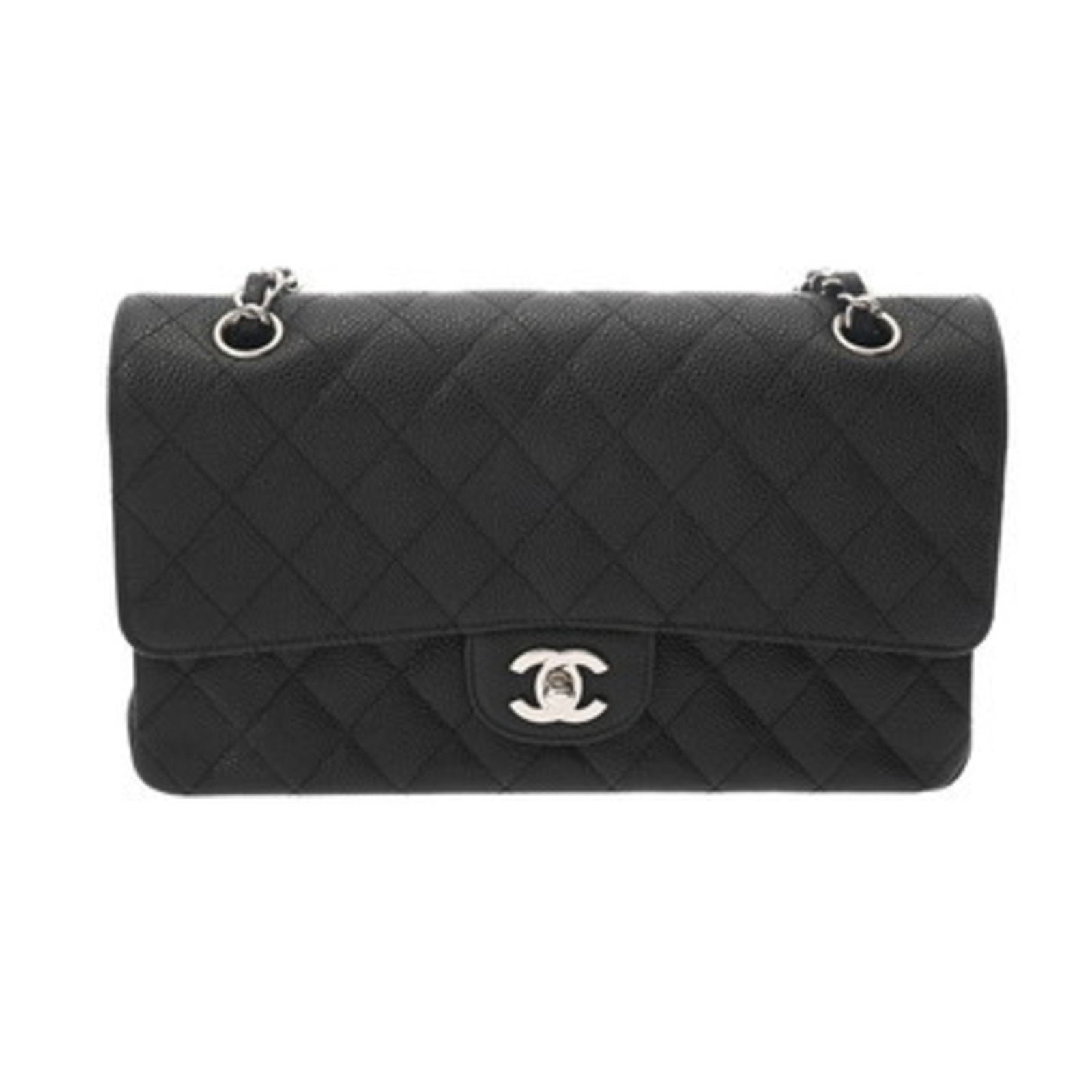 Black Leather Chanel Timeless Shoulder Bag 15cm x 25.5cm (1 of 11)