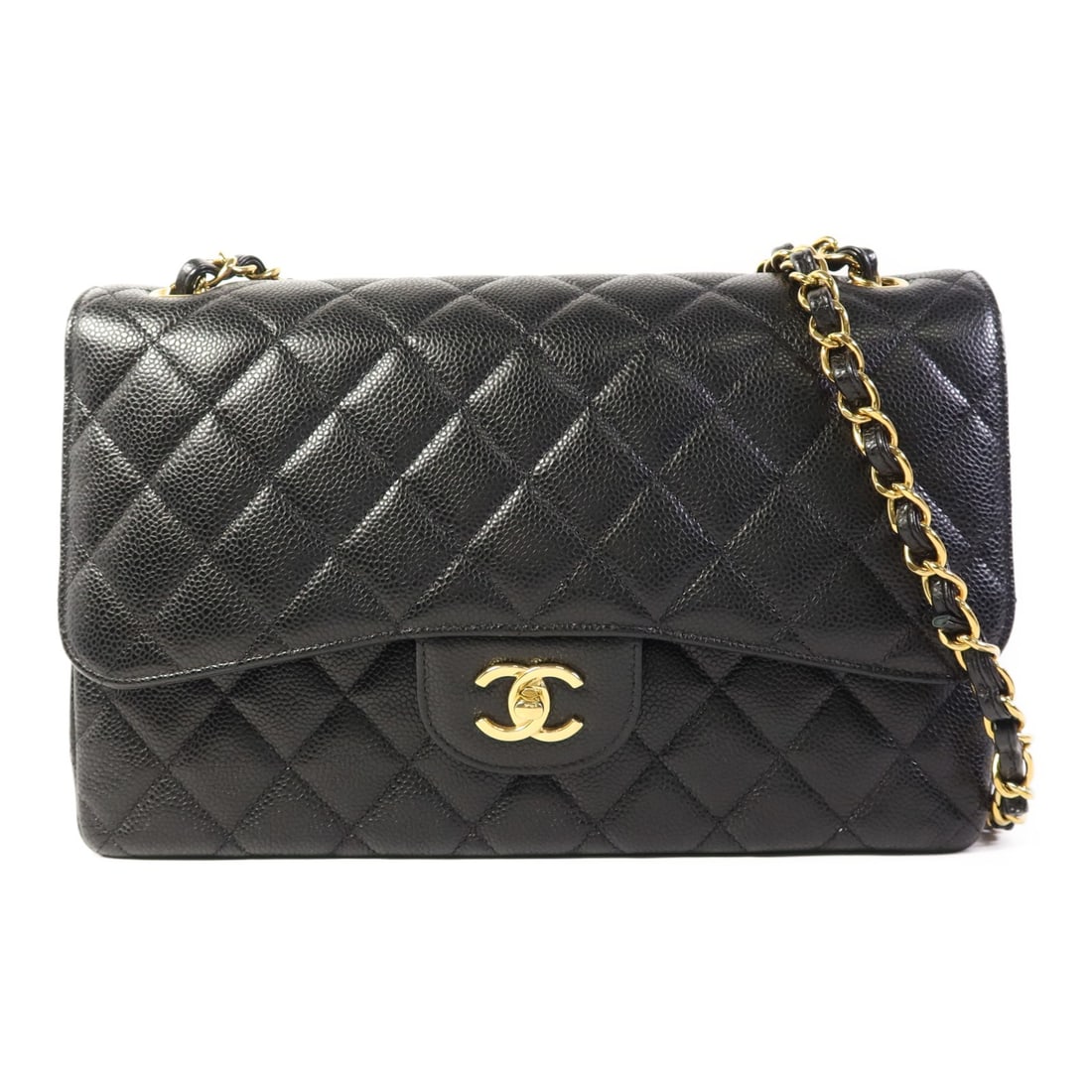 CHANEL Large Classic Chain Shoulder Bag Black Calfskin GHW (1 of 18)