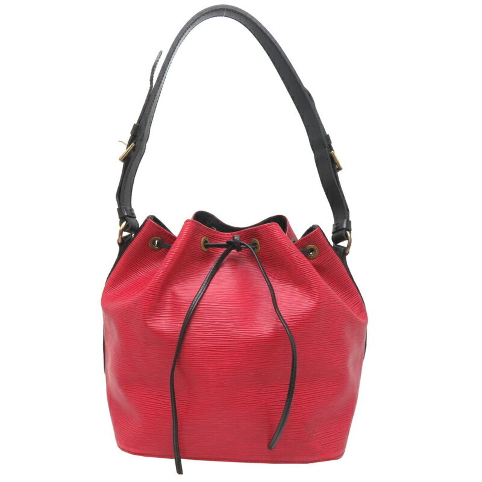 Red Leather Petit Noe Shoulder Bag by Louis Vuitton (1 of 1)