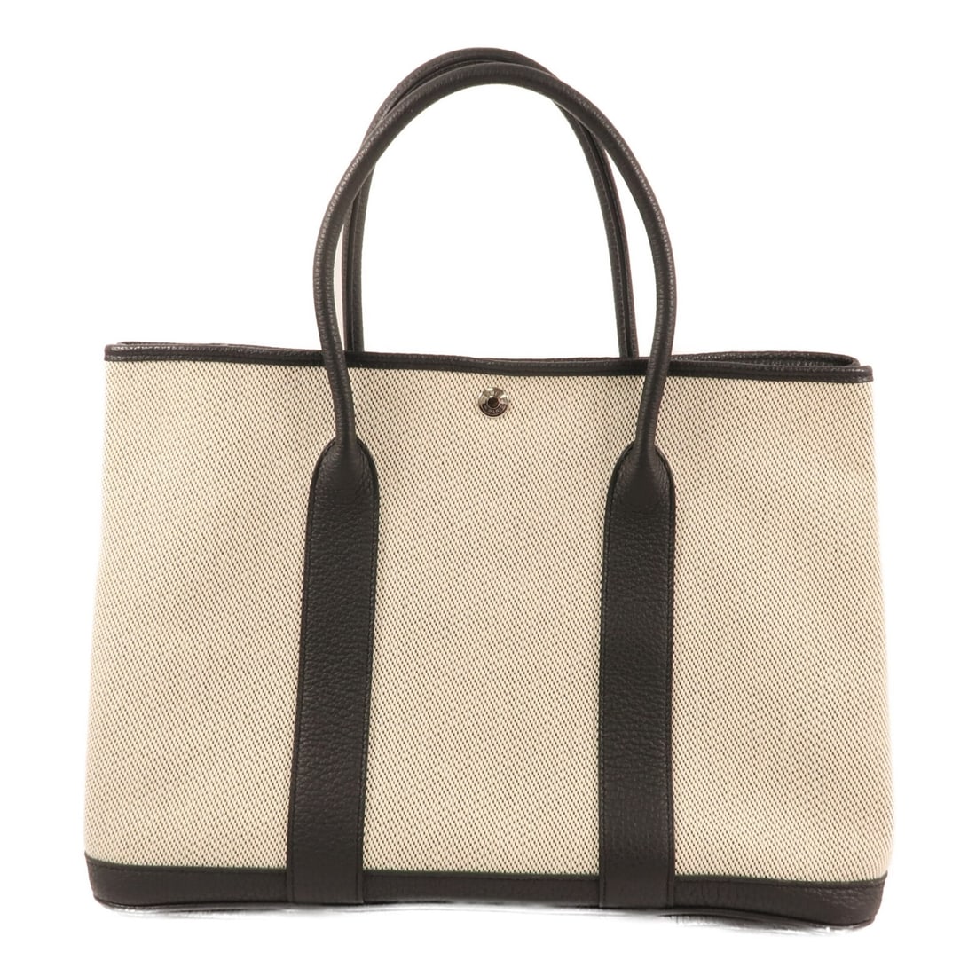 Hermes Garden Party PM White Canvas and Leather Tote with Palladium Hardware (1 of 14)