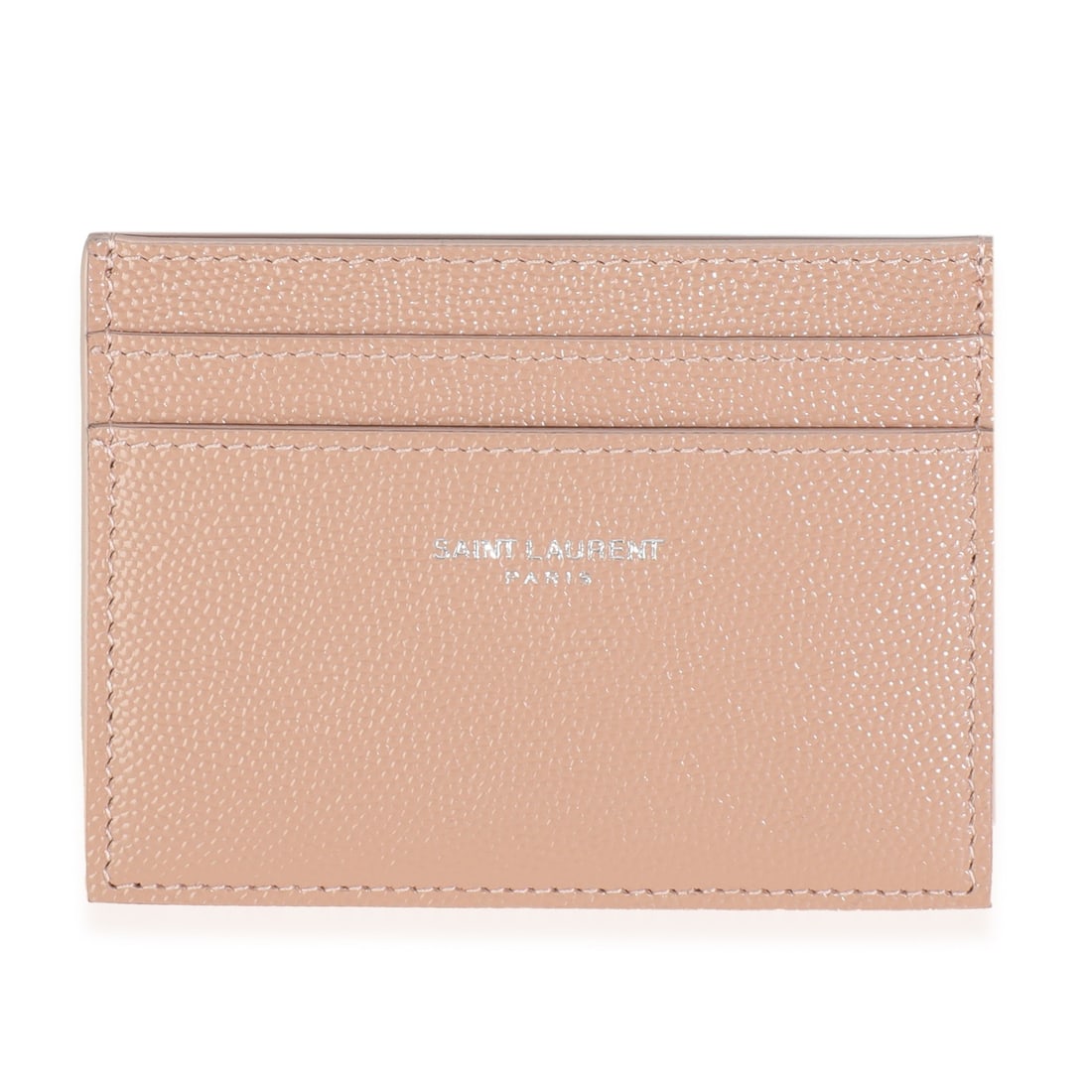 Saint Laurent Leather Brown Credit Card Wallet Italy (1 of 8)