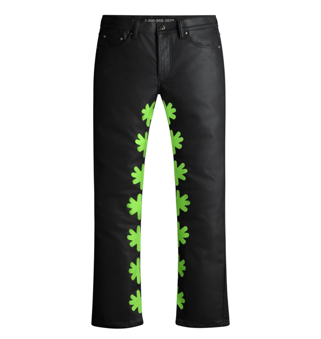 Slime Green Wax Pant by Lost Shdws Size 28: Slime Green Wax Pant by Lost Shdws Size 28 The Lost Shdws WAX PANT in Slime Green is an un-used pair of pants, offered in size 28. These pants are in unworn condition and feature a vibrant green color