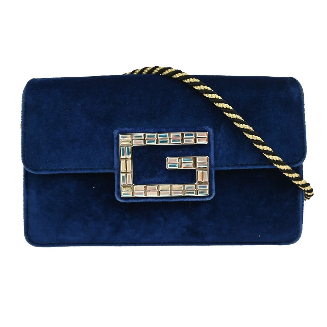 Gucci Blue Velvet Broadway Small Crossbody Bag 544242 526040 (1 of 9)