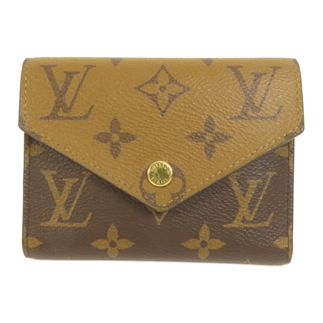 LOUIS VUITTON Victorine Wallet M81557 Monogram Reverse Brown GHW (1 of 13)