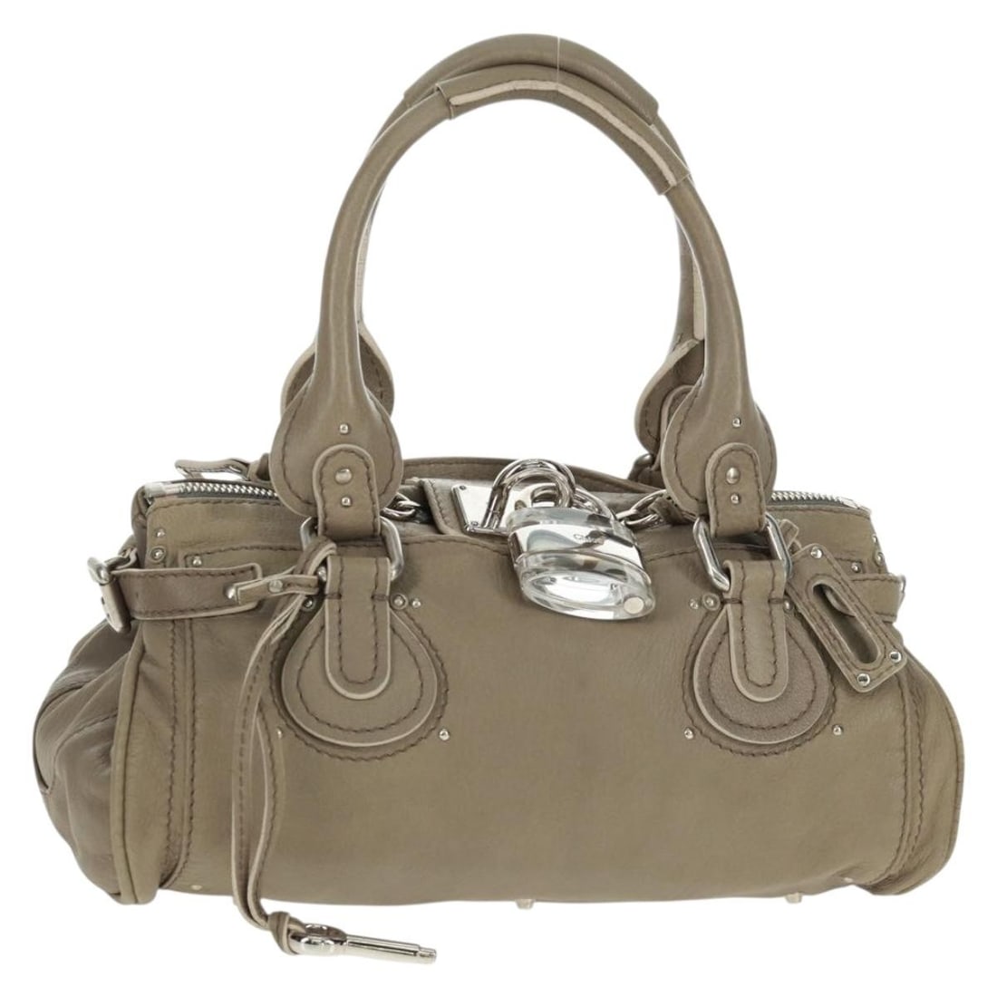 Chloe Paddington Gray Gold Silver Leather Handbag with Dust Bag (1 of 18)