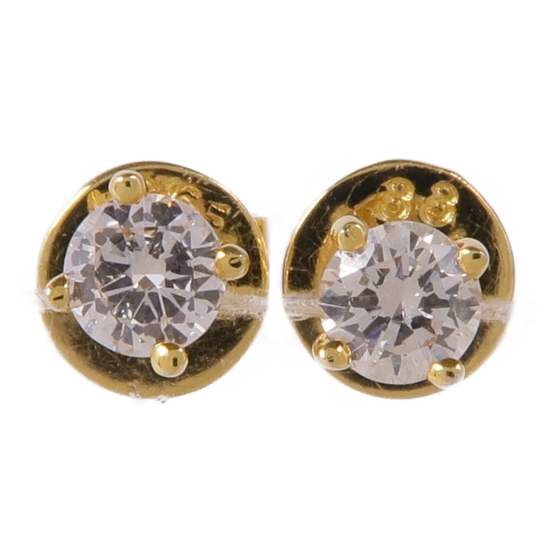 Elegant Diamond Earrings in 18K Yellow Gold by JEWELRY (1 of 7)
