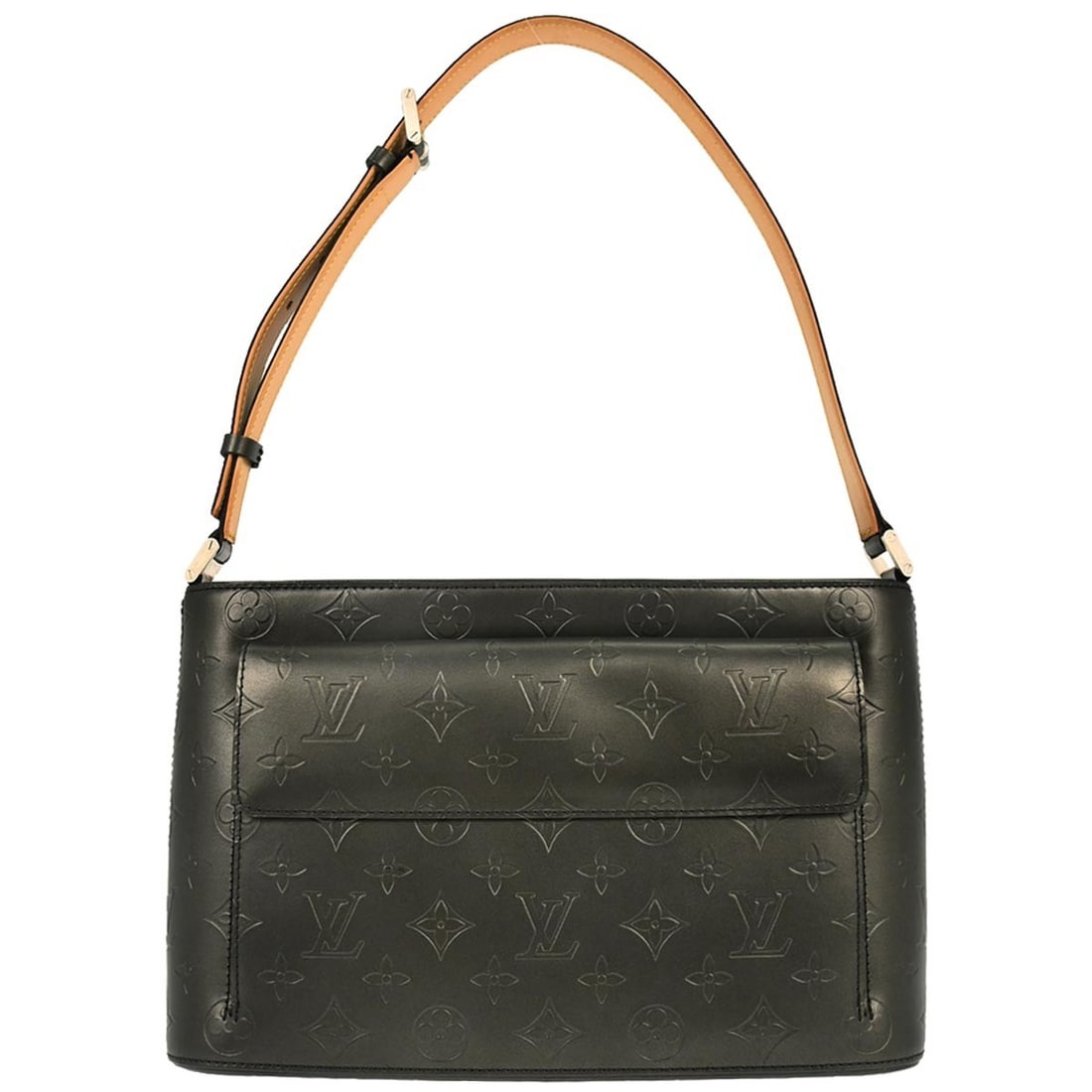 Louis Vuitton Alston Monogram Mat Black Leather Top Handle Shoulder Bag M55122 (1 of 10)