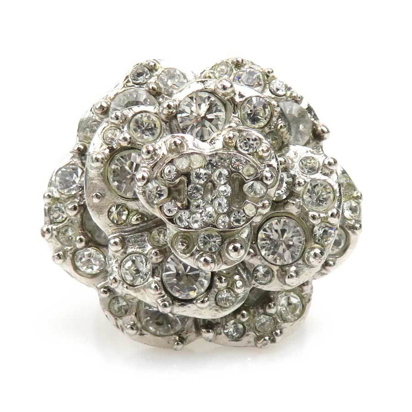 Silver Metal Camellia Accessory by Chanel (1 of 1)