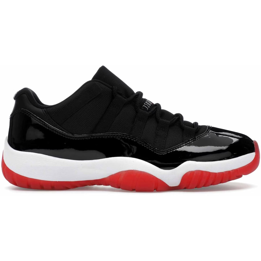 2025 Air Jordan 11 Low Black Red Retro Sneakers (1 of 1)