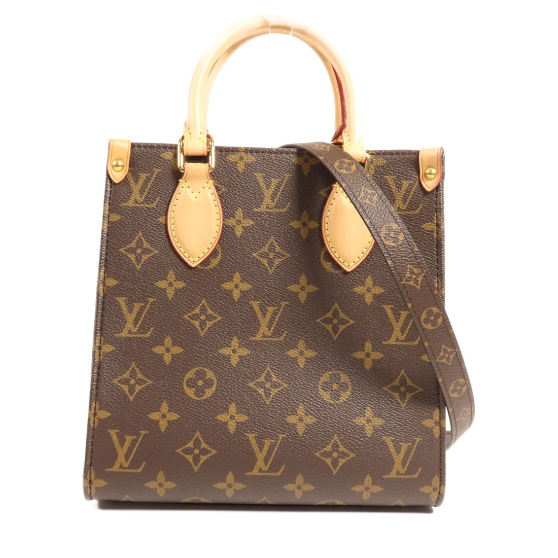 LOUIS VUITTON Sac Plat BB 2 Way Shoulder Bag M46265 Monogram Brown (1 of 12)