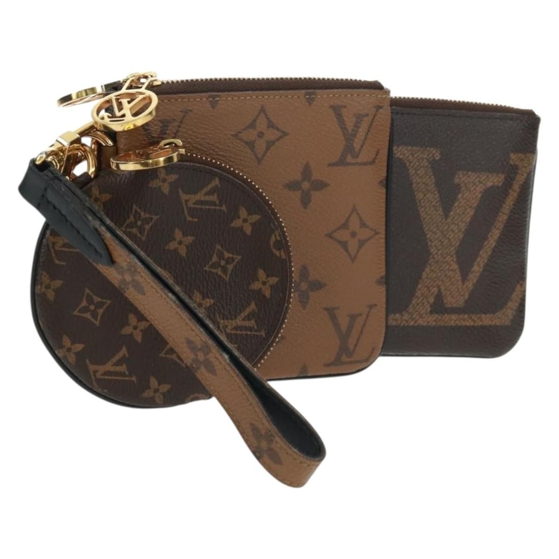 Louis Vuitton Monogram Reverse Trio Coin Purse M68756 Canvas France (1 of 18)