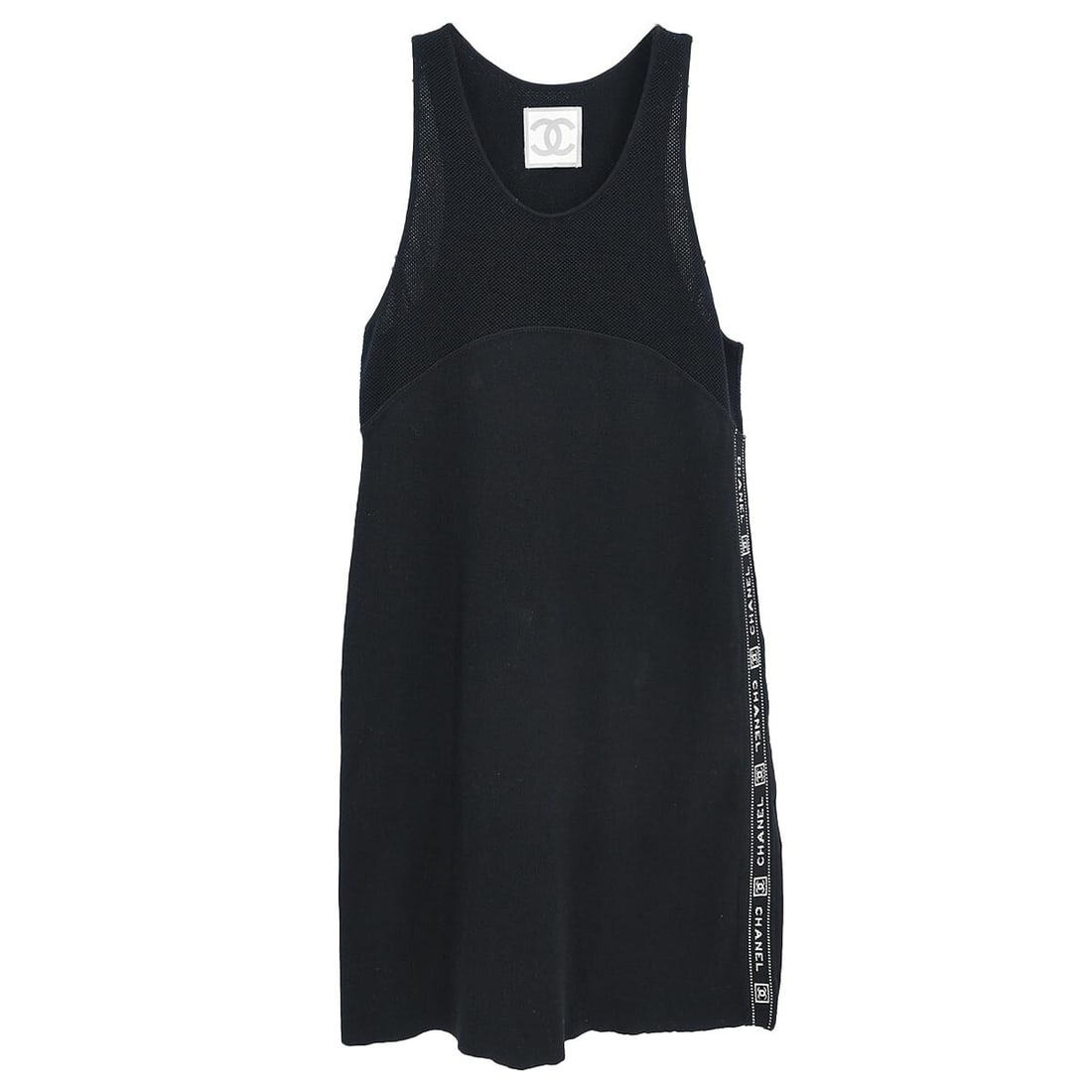 Chanel Sport Line Black Sleeveless Pencil Dress Size 38 (1 of 10)