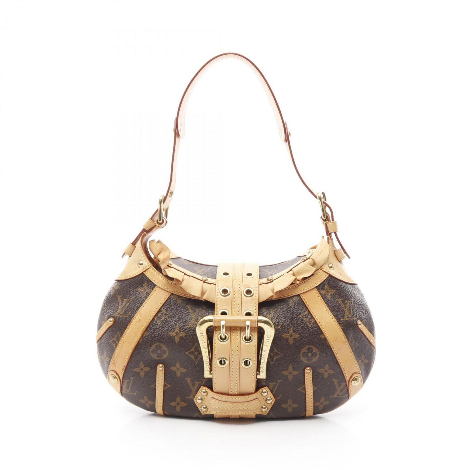 Leonor Canvas Shoulder Bag by Louis Vuitton in Brown: Leonor Canvas Shoulder Bag by Louis Vuitton in Brown The Louis Vuitton Leonor is a women's handbag crafted from brown canvas and made in Spain. It features a spacious interior and an elegant silhouett