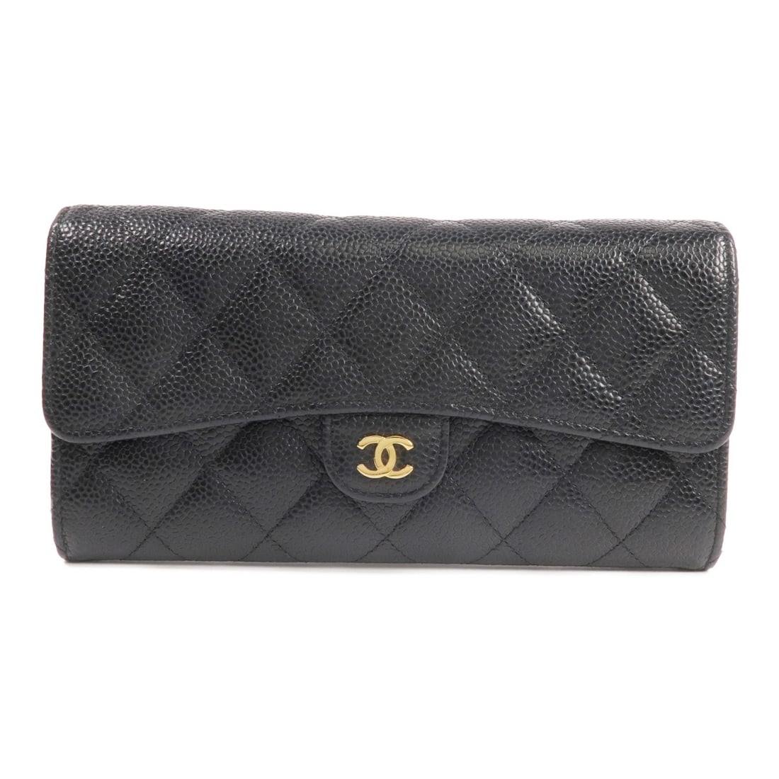 Black Calfskin Chanel AP0241 Bifold Wallet with CC Logo Gold Hardware (1 of 17)