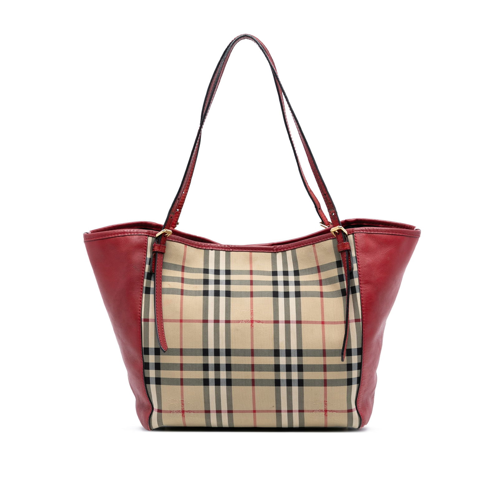 Burberry Small Haymarket Check Canvas Leather Canterbury Tote Bag (1 of 7)
