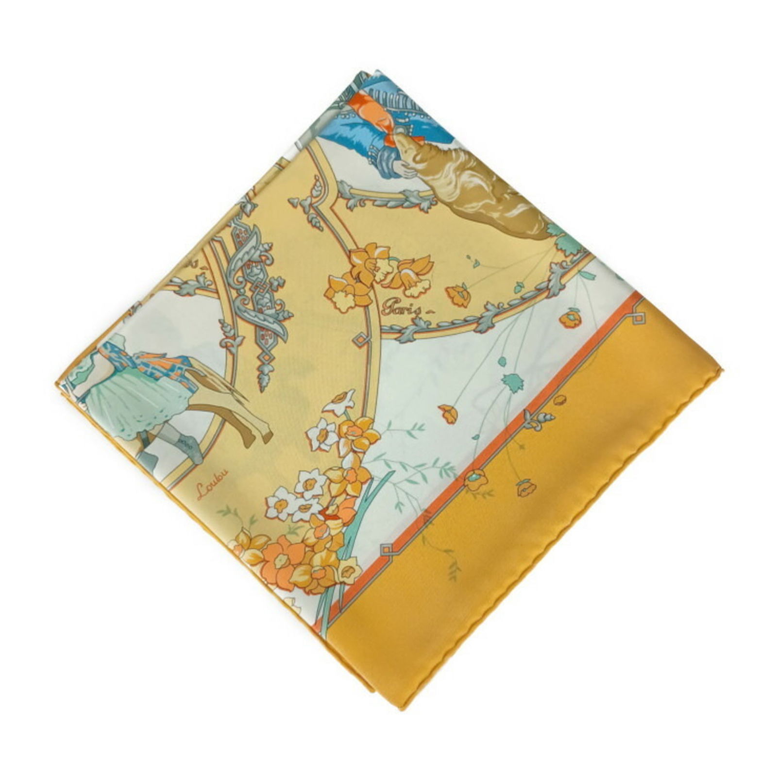 Multicolor Silk Scarf Hermes Carre 90 Square 90cm France (1 of 1)