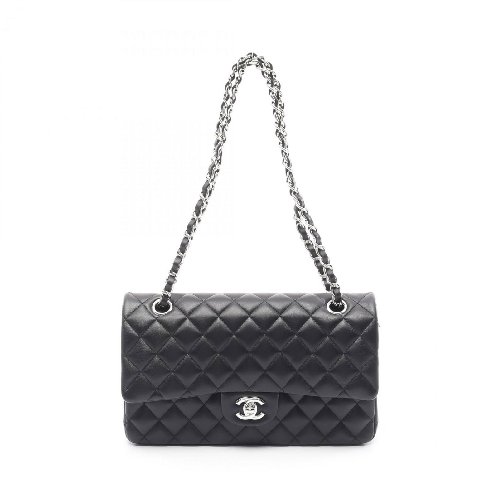 Black Leather Shoulder Bag by Chanel Timeless France 16cm x 25cm x 6.5cm: Black Leather Shoulder Bag by Chanel Timeless France 16cm x 25cm x 6.5cm This Chanel Timeless bag is crafted from black leather and features a classic design. Made in France, it is designed for women