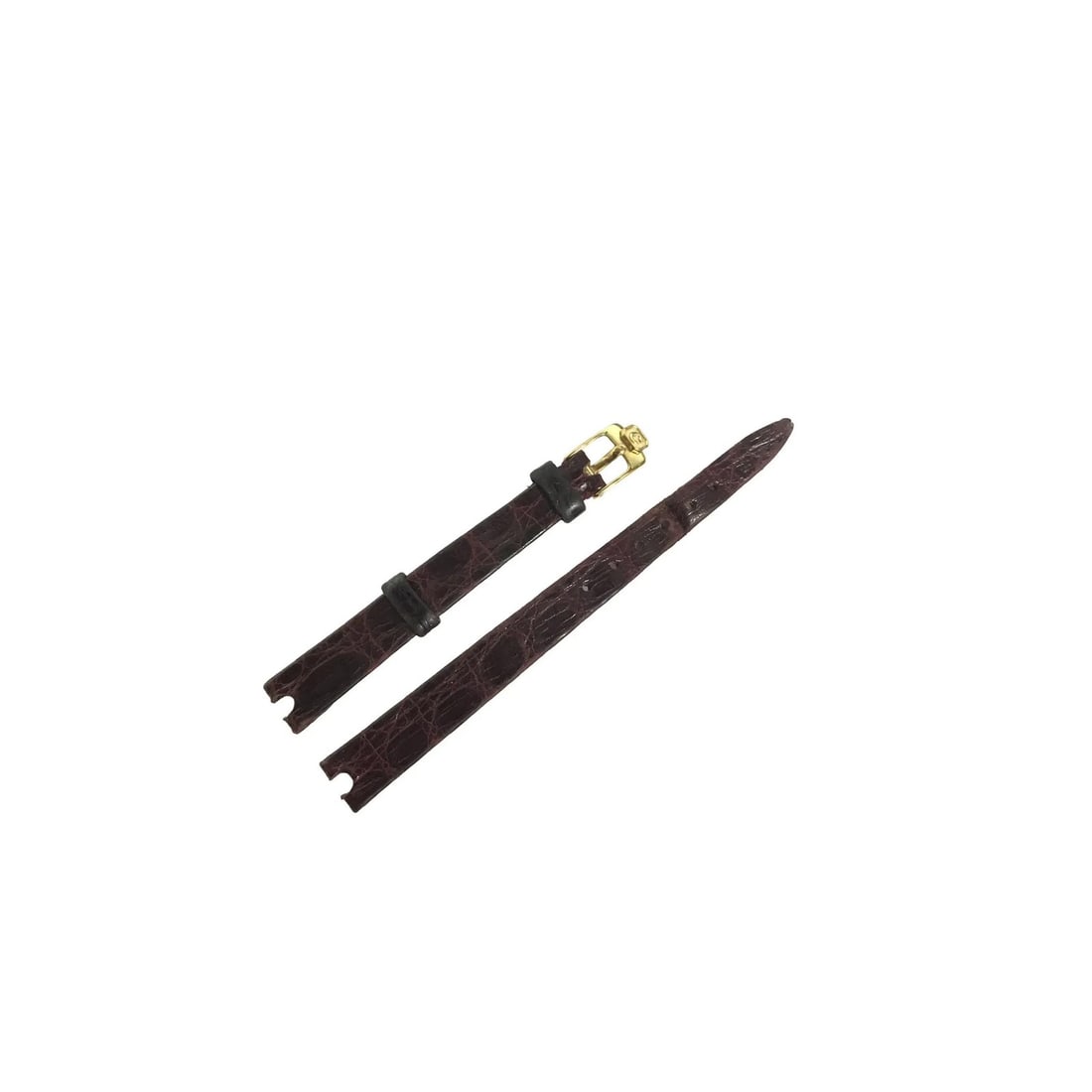 Genuine Burgundy Leather Strap for Chopard Happy Diamonds Watch 10mm x 8mm: Genuine Burgundy Leather Strap for Chopard Happy Diamonds Watch 10mm x 8mm This Chopard women's watch band is crafted from genuine burgundy leather and features a two-piece strap design with a buckle