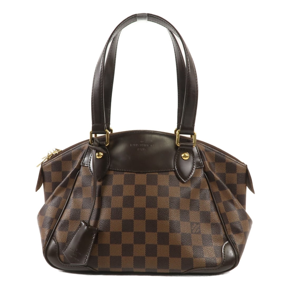LOUIS VUITTON Verona PM Shoulder Bag N41117 Damier Brown GHW: LOUIS VUITTON Verona PM Shoulder Bag N41117 Damier Brown GHW The Louis Vuitton Verona PM Shoulder Bag is a stylish and functional accessory crafted from durable PVC coated canvas in a classic brown co