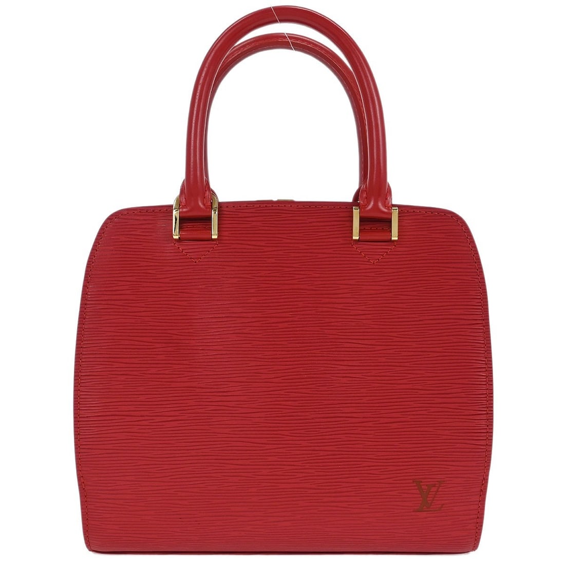 Louis Vuitton Red Epi Pont Neuf Satchel Handbag M52057: Louis Vuitton Red Epi Pont Neuf Satchel Handbag M52057 Elevate your style with this Louis Vuitton Red Epi Pont Neuf Handbag. Crafted from durable Epi leather, this medium-sized satchel features a stri