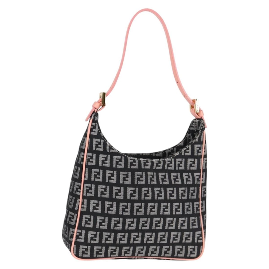 FENDI Zucchino Canvas Hand Bag Black Gold Authentic Italy: FENDI Zucchino Canvas Hand Bag Black Gold Authentic Italy This authentic Fendi Zucchino Canvas Hand Bag showcases a sophisticated blend of black and gold, ideal for adding a touch of luxury to any out