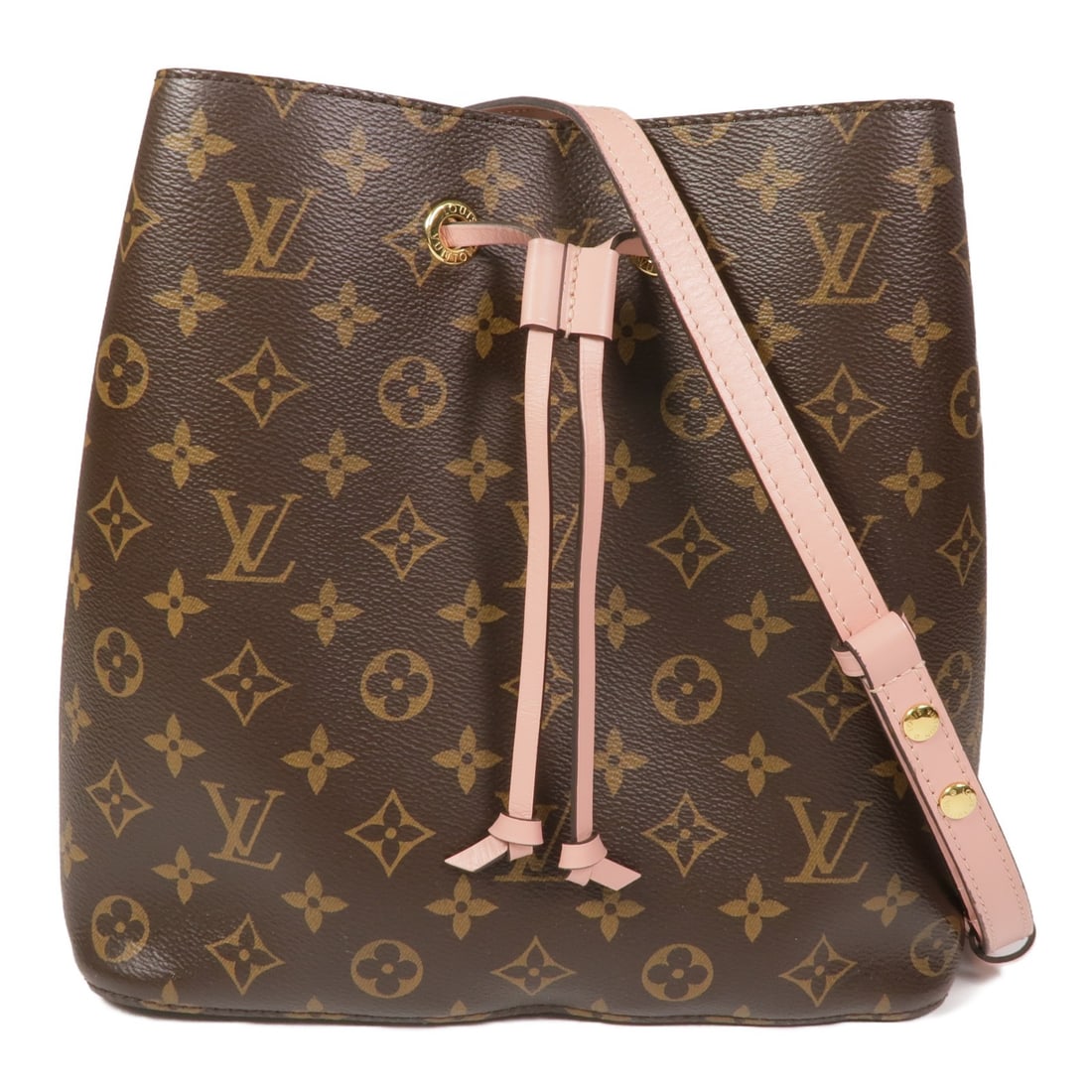 Louis Vuitton Neo Noe MM Shoulder Bag Monogram Brown GHW: Louis Vuitton Neo Noe MM Shoulder Bag Monogram Brown GHW The Louis Vuitton Neo Noe MM Shoulder Handbag showcases a timeless design with its iconic Monogram pattern in rich brown hues. Crafted from dur