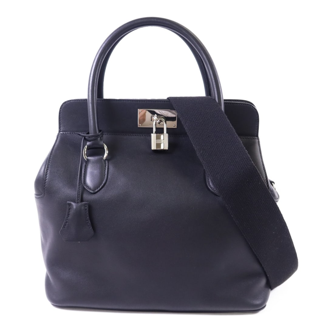 Toolbox 26 Black Calfskin Two Way Shoulder Bag by Hermes (1 of 18)