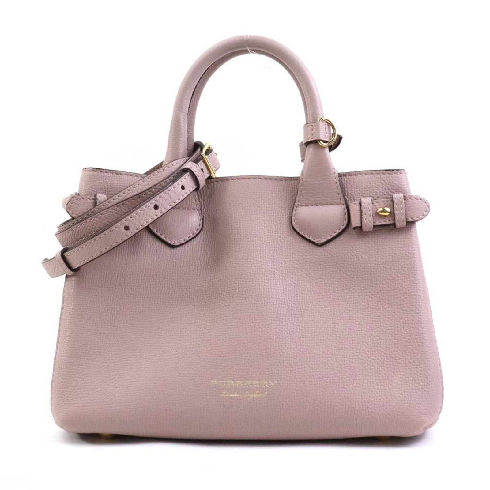 Pink Leather Banner Handbag by Burberry for Women (1 of 5)