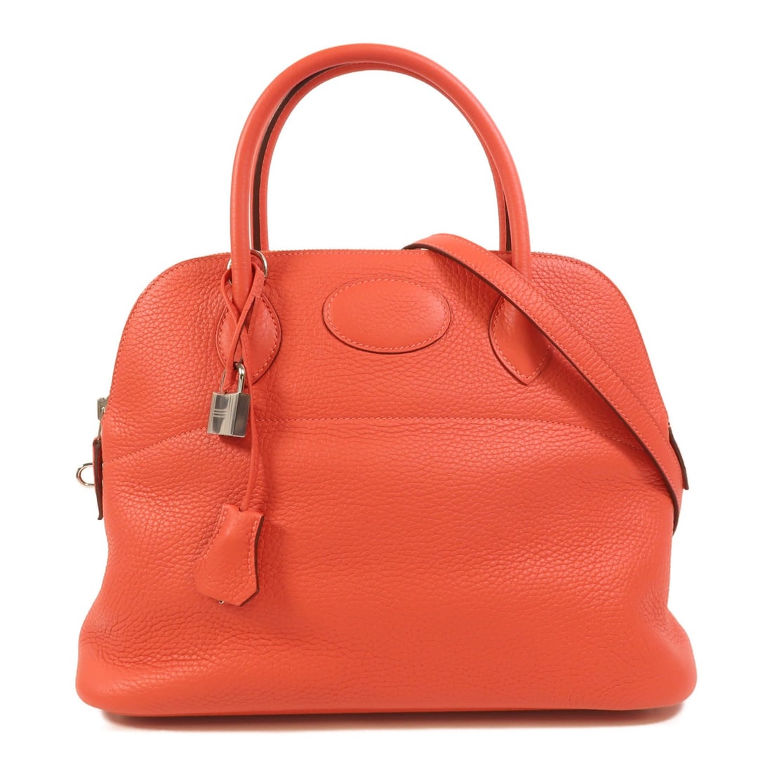 Hermes Bolide 31 Shoulder and Handbag in Rose Jaipur Taurillon Clemence Leather: Hermes Bolide 31 Shoulder and Handbag in Rose Jaipur Taurillon Clemence Leather This Hermes Bolide 31 2-way shoulder bag is crafted from Taurillon Clemence calfskin leather in a striking Rose Jaipur r