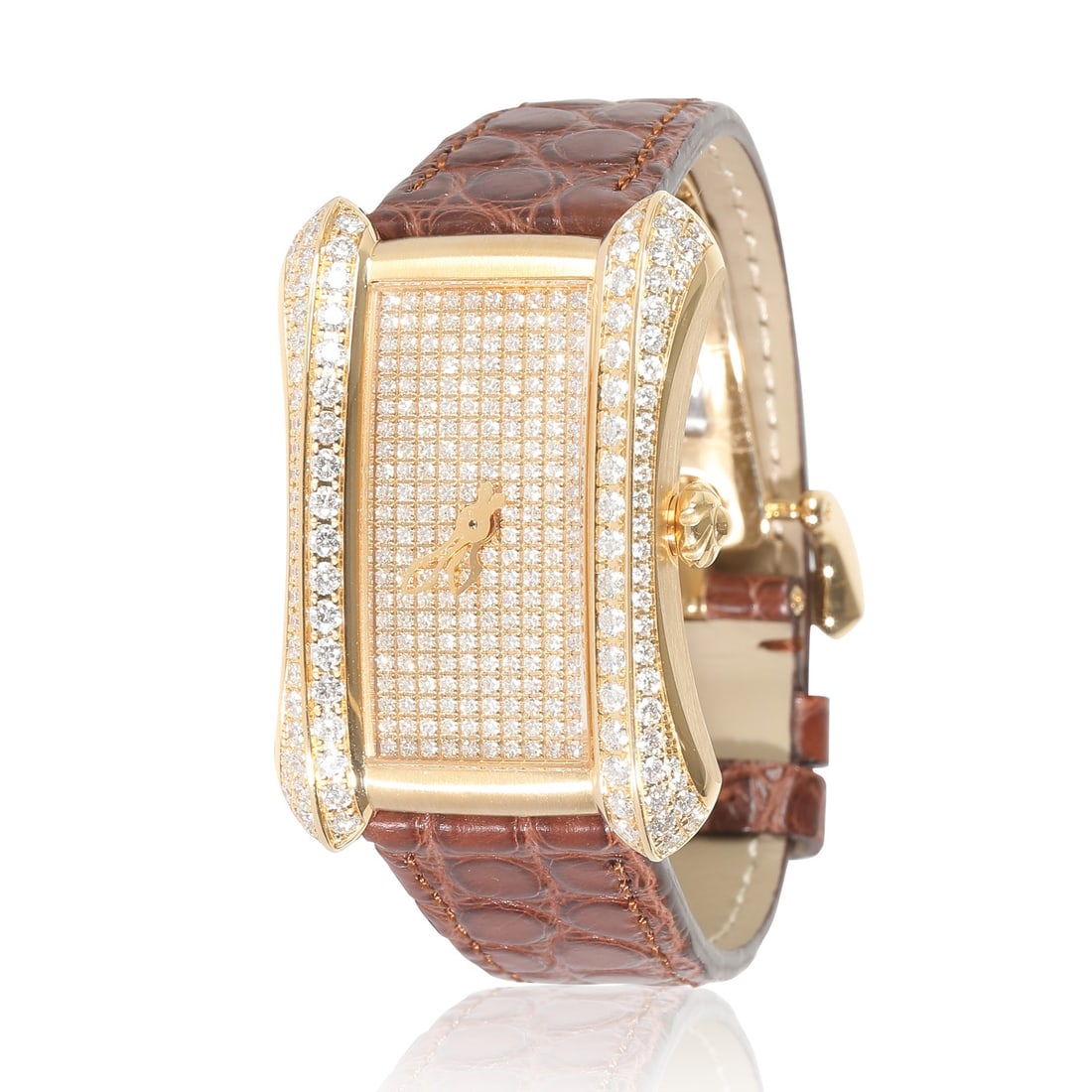 Carl F. Bucherer Alacria Queen 18K Yellow Gold Women's Watch with Diamond Bezel: Carl F. Bucherer Alacria Queen 18K Yellow Gold Women's Watch with Diamond Bezel Introducing the Carl F. Bucherer Alacria Queen 10702.01.90.11, a luxurious women's wristwatch crafted in 18kt yellow gol