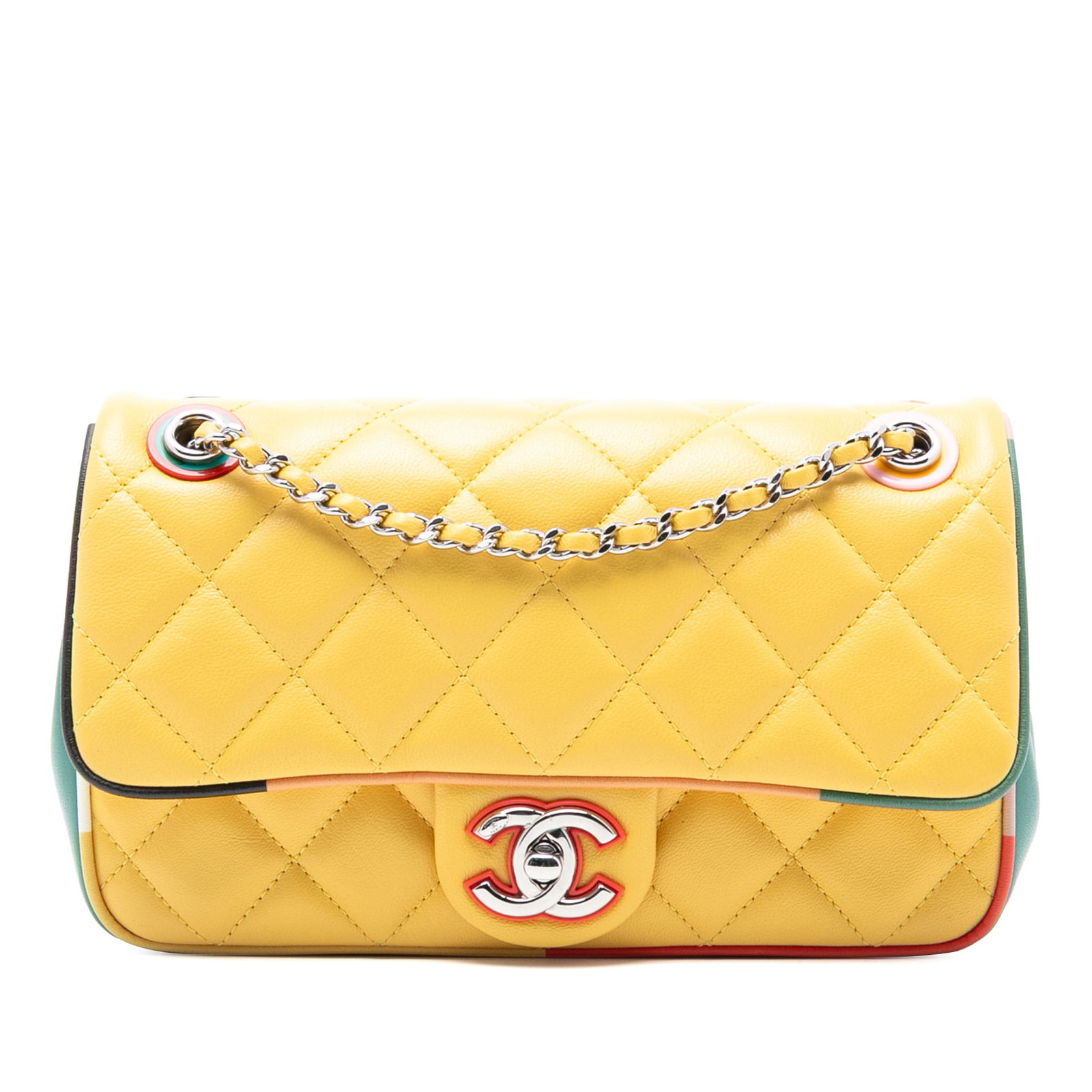 Chanel Small CC Quilted Multicolor Lambskin Acrylic Flap Bag (1 of 7)