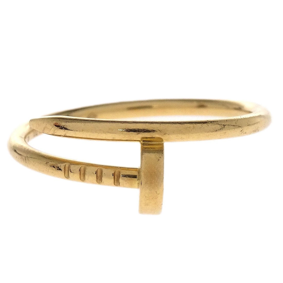Cartier Juste Un Clou Small Gold Ring AU750 Size 59 (1 of 4)