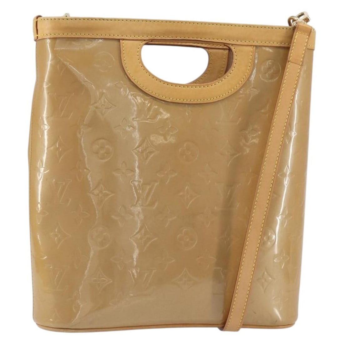 Louis Vuitton Stillwood Vernis Noisette Patent Leather Handbag M91364 with Dust Bag: Louis Vuitton Stillwood Vernis Noisette Patent Leather Handbag M91364 with Dust Bag This Louis Vuitton Vernis Stillwood Vertical Hand Bag features a Noisette-colored patent leather exterior, offering