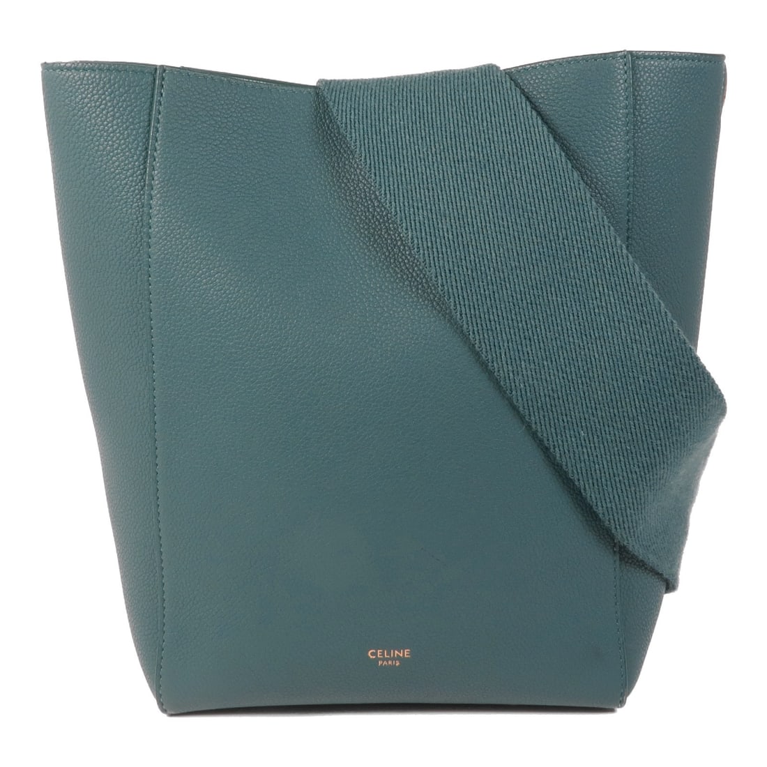 CELINE Sangle Bucket Shoulder Bag Calfskin Leather Blue GHW: CELINE Sangle Bucket Shoulder Bag Calfskin Leather Blue GHW This exquisite CELINE shoulder bag is crafted from premium calfskin leather in a stunning blue color. The bag features a stylish sangle desi