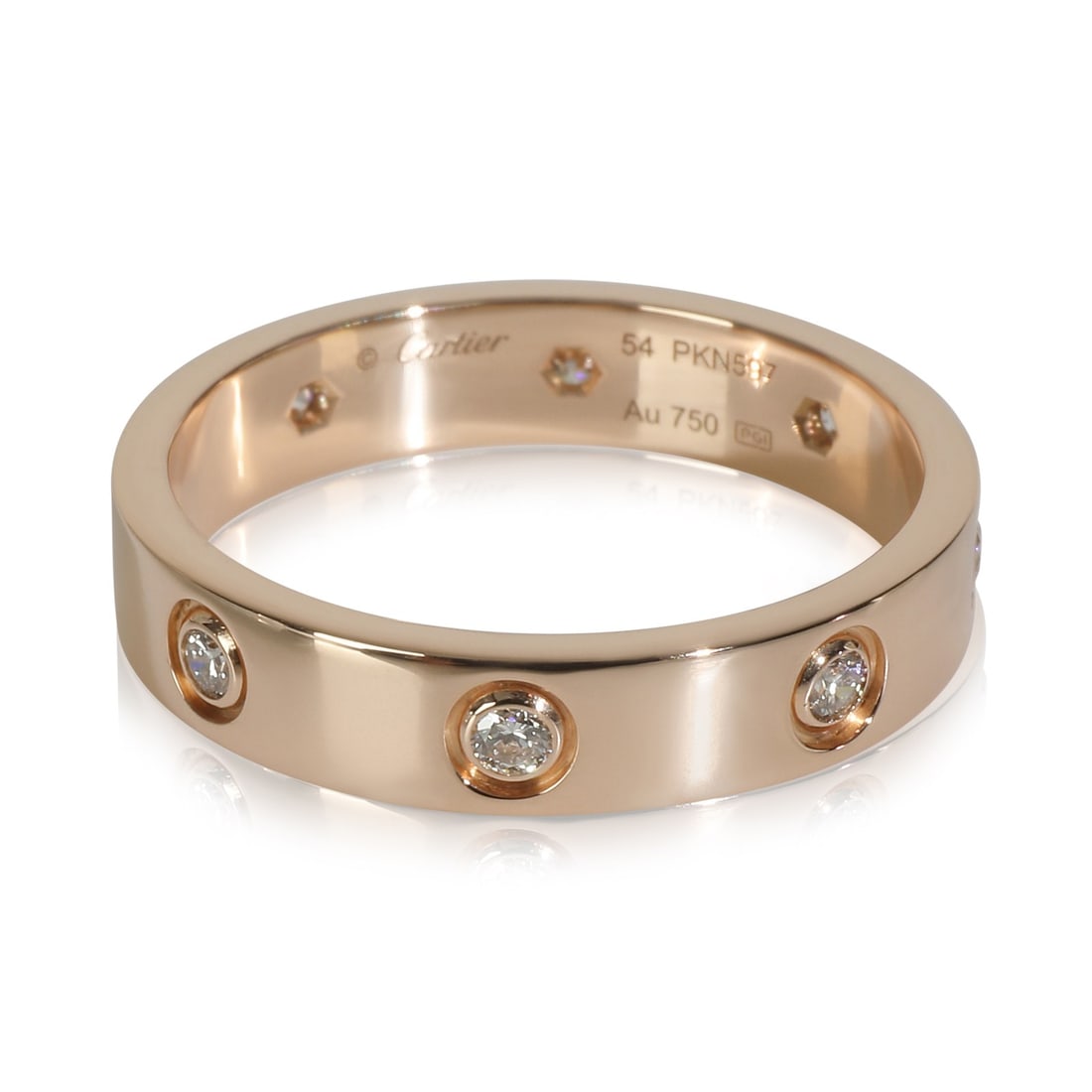 Cartier 18k Rose Gold Love Ring Small Model with Diamonds and Papers (1 of 6)